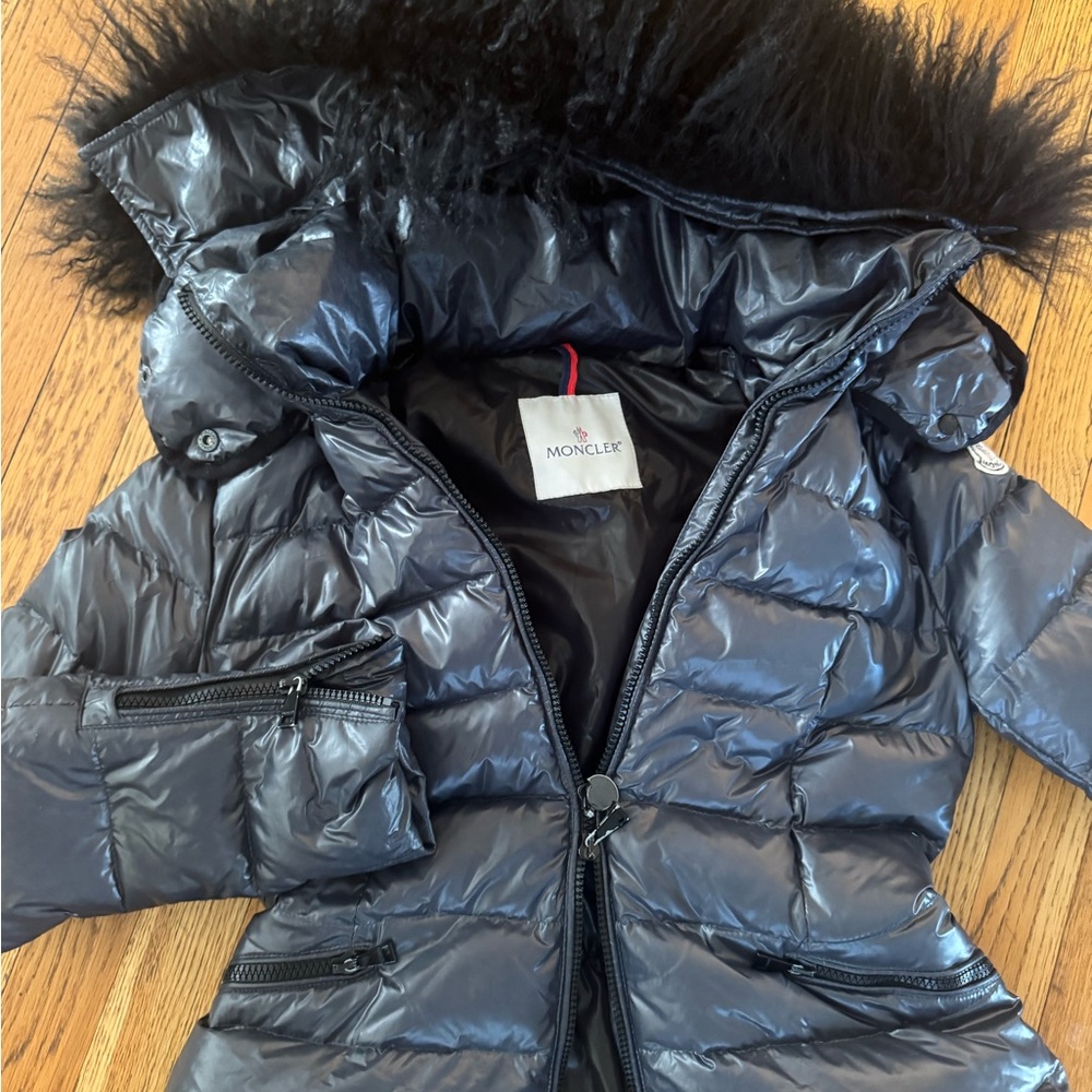 Moncler Glossy Dark Gray Puffer Jacket